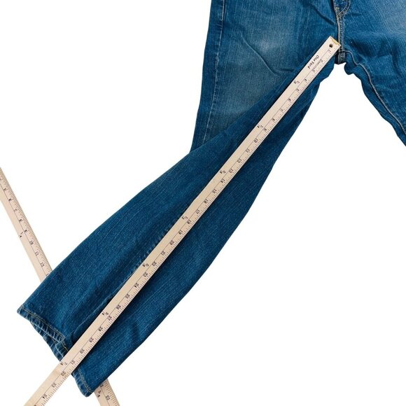 Levis Low Boot Cut Jeans 12M Blue Denim Cotton/Spandex Made In Mexico - Picture 3 of 6